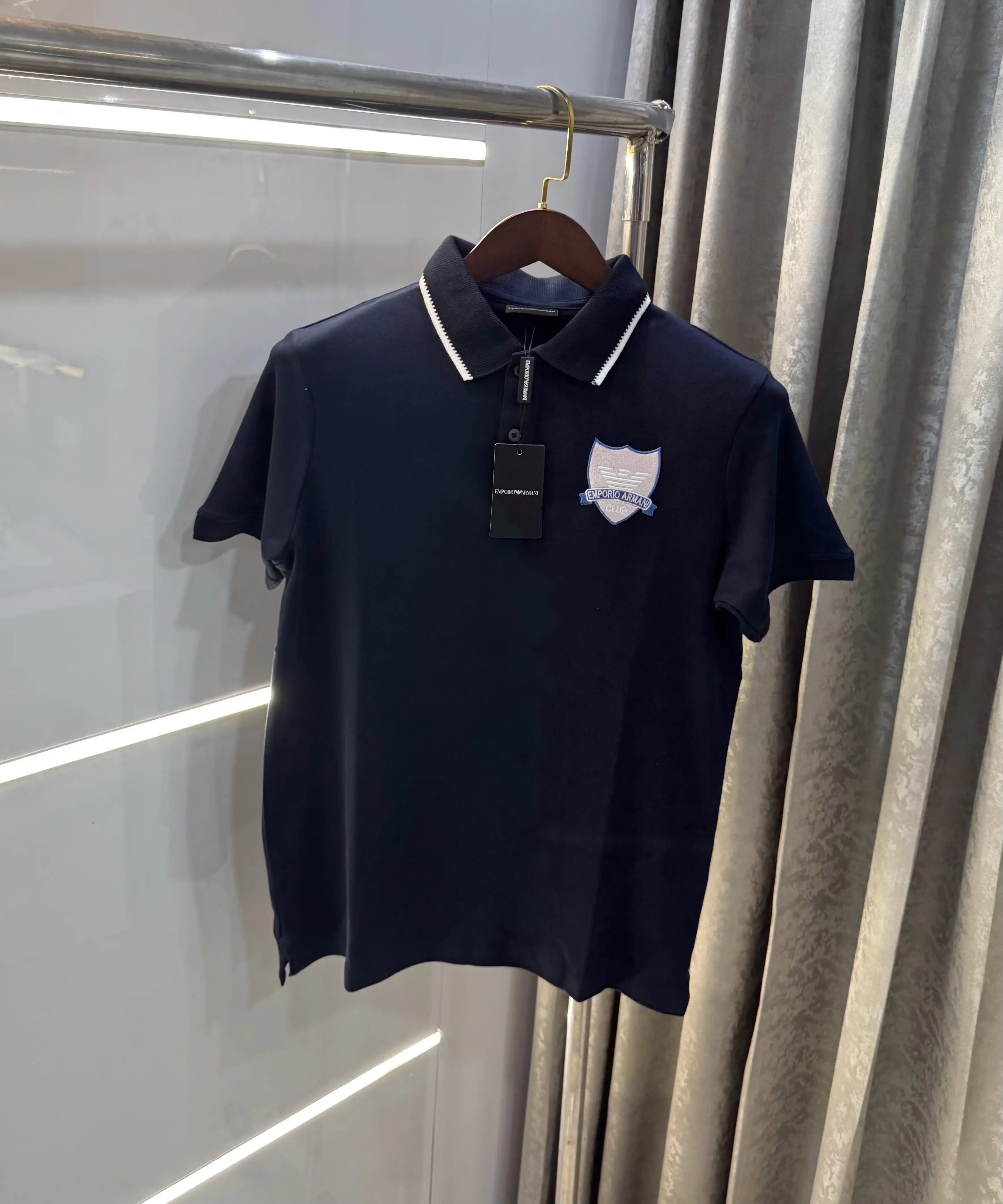 Emporio Armani Navy Blue Premium Polo T-Shirt Secondary image