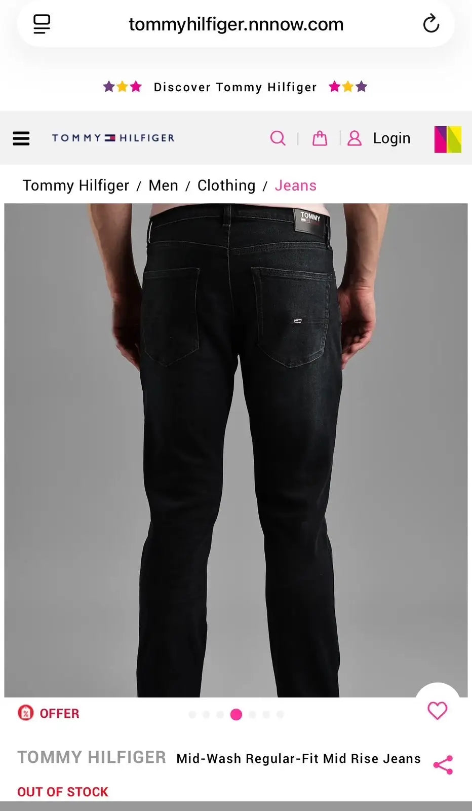 Tommy Hilfiger Carbon Black Classic Premium Denim Main image