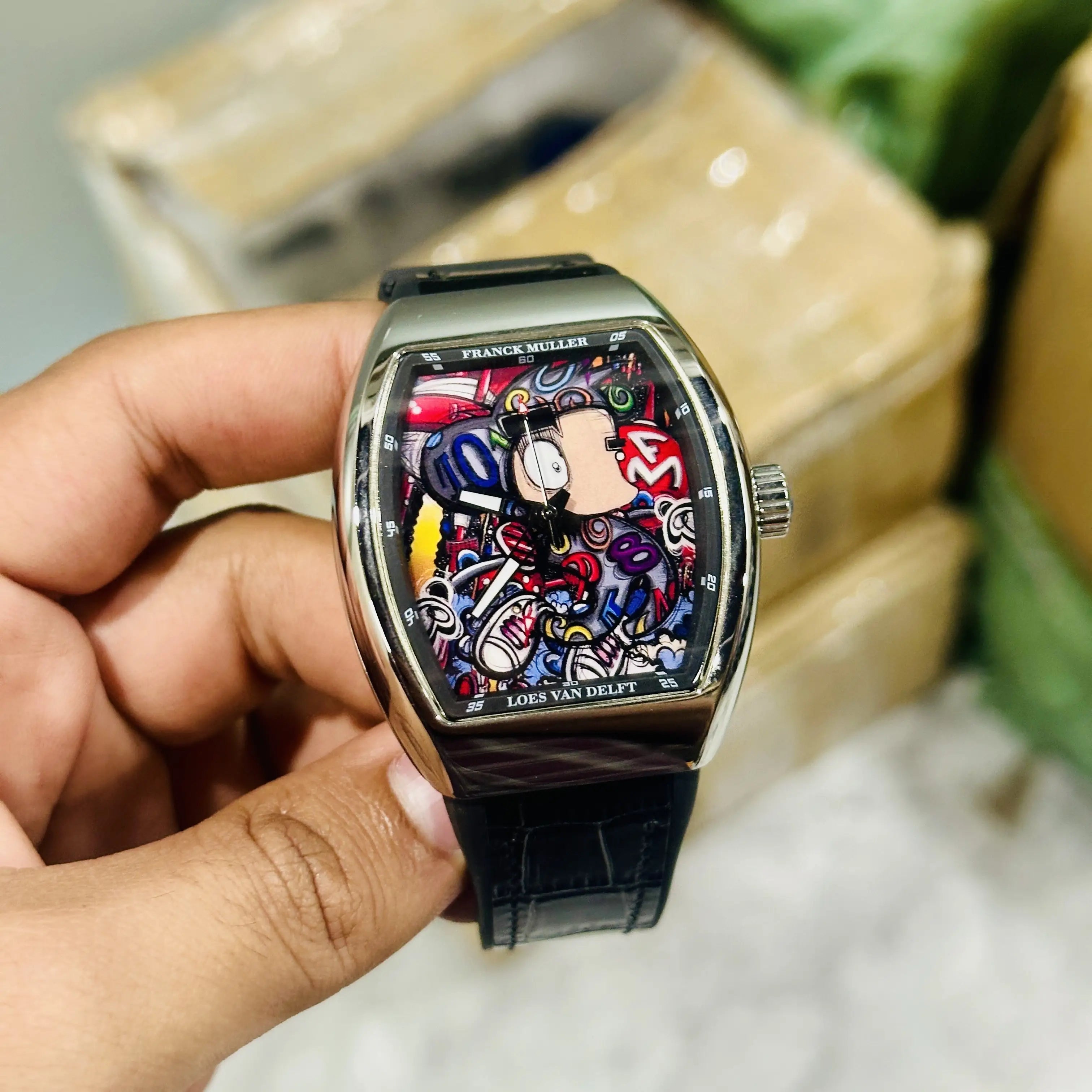 Franck Muller Vanguard V45 Loes Van Delft Black Silver