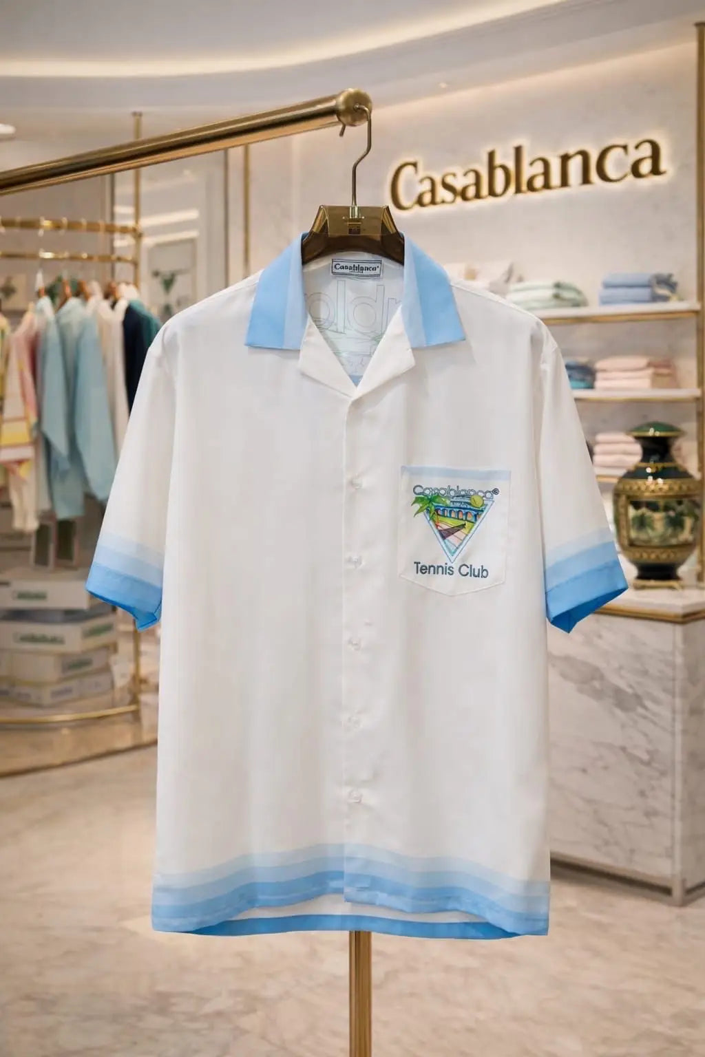 Casablanca Blue Premium Loose Fit Shirt