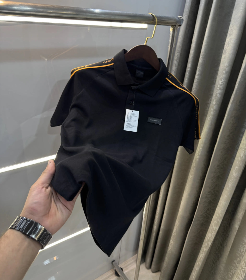 Hacket Black Logo Work Premium Polo T-Shirt