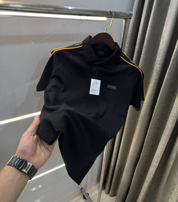 Hacket Black Logo Work Premium Polo T-Shirt