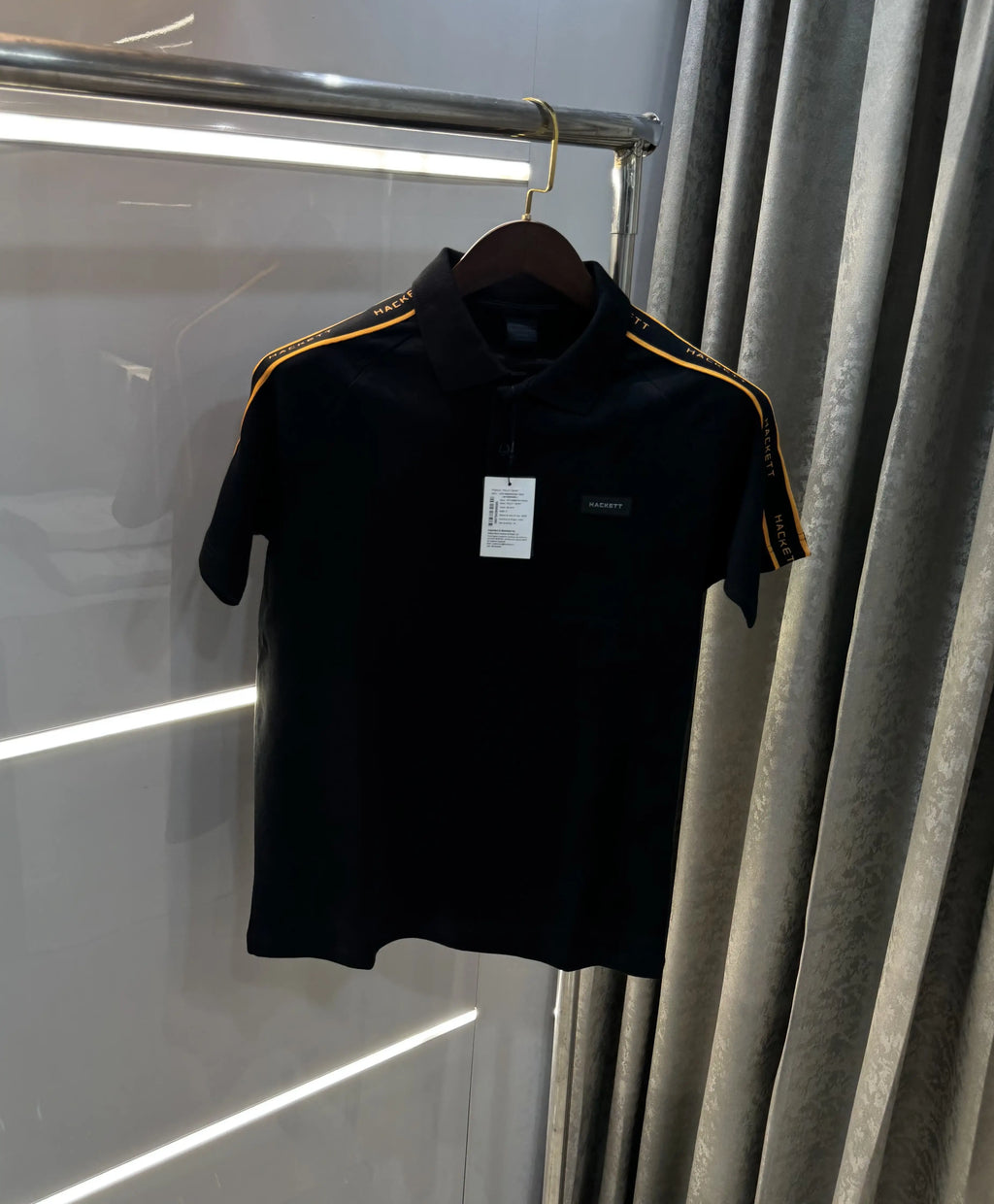 Hacket Black Logo Work Premium Polo T-Shirt