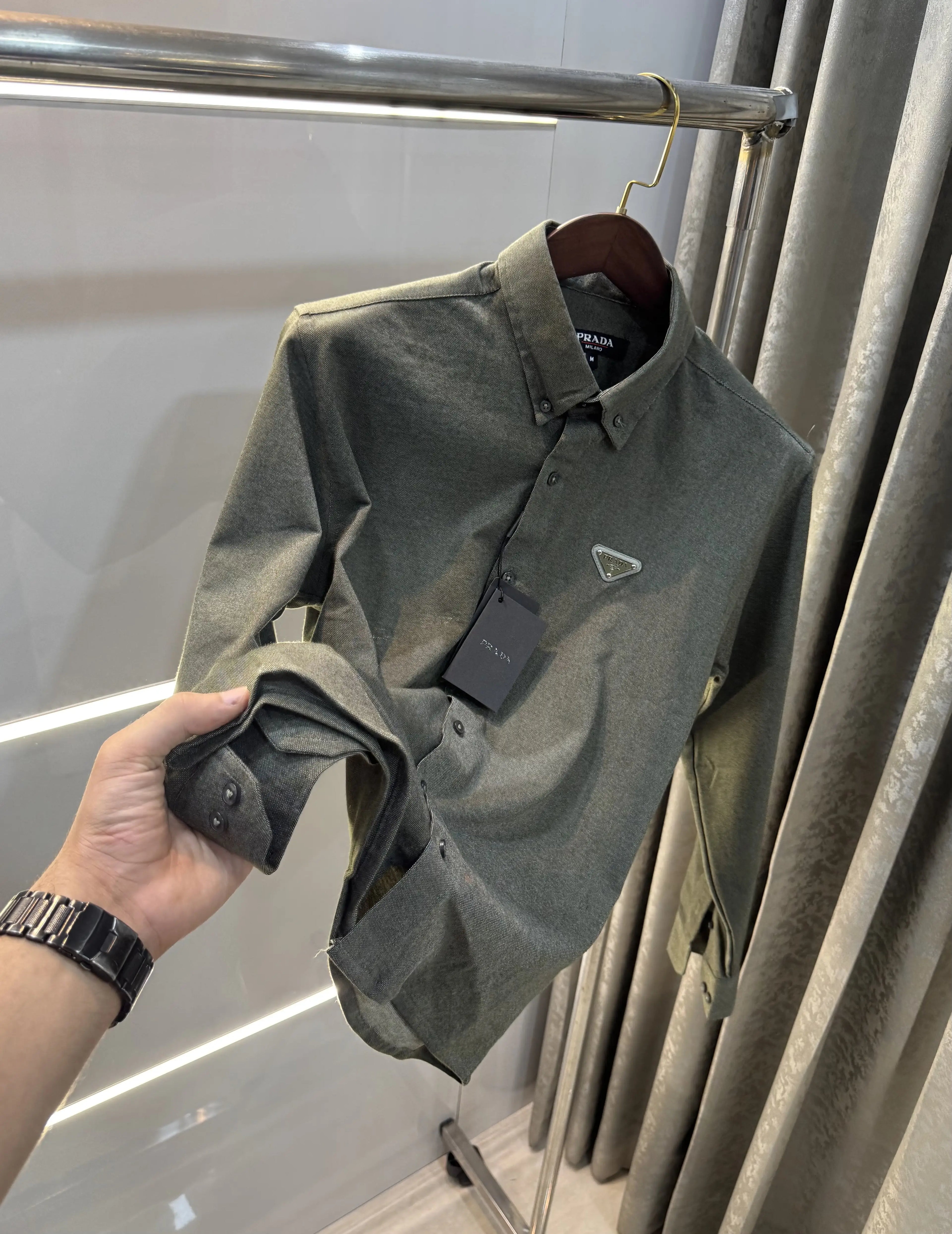 Prada Milano Olive Green Premium Shirt