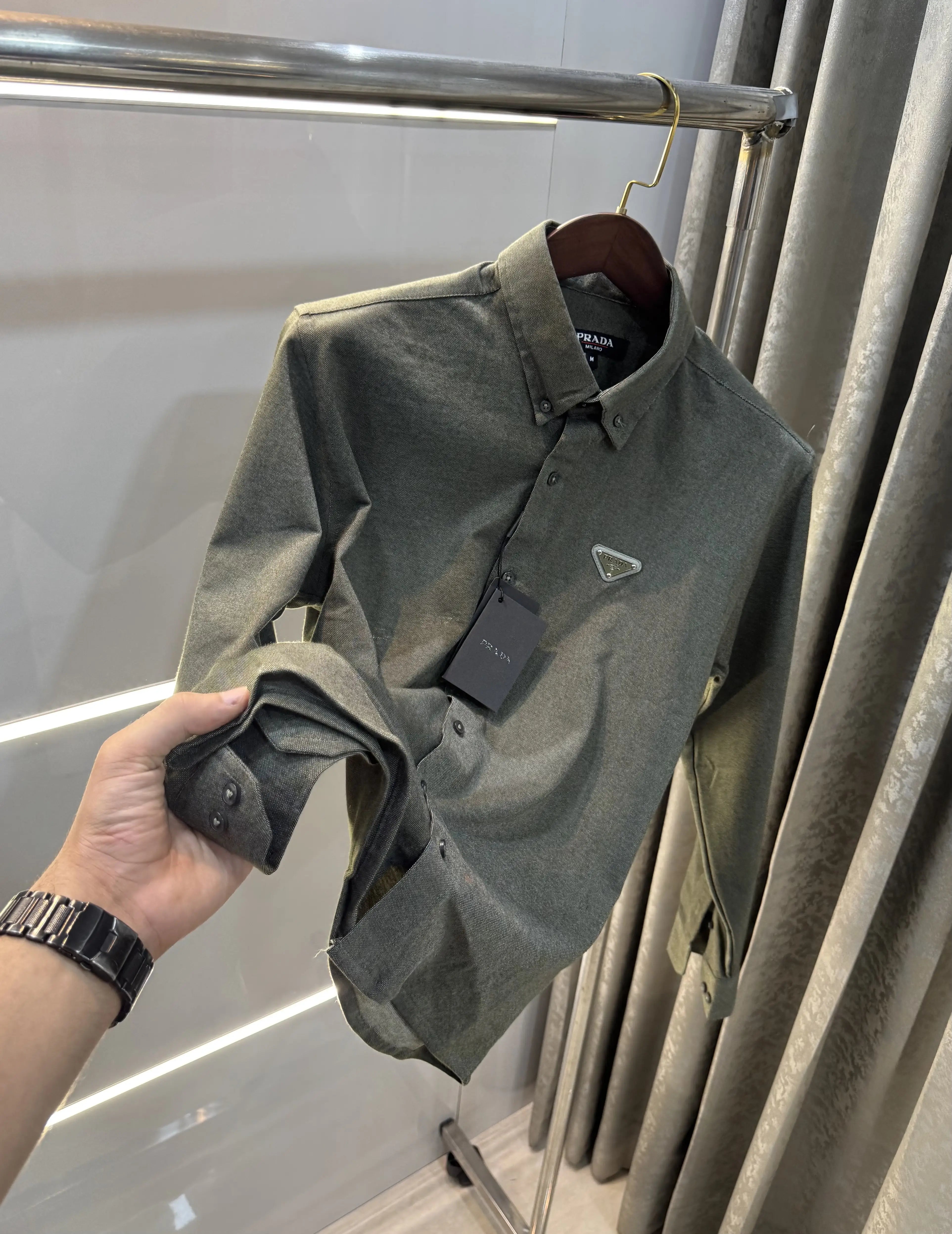Prada Milano Olive Green Premium Shirt Main image
