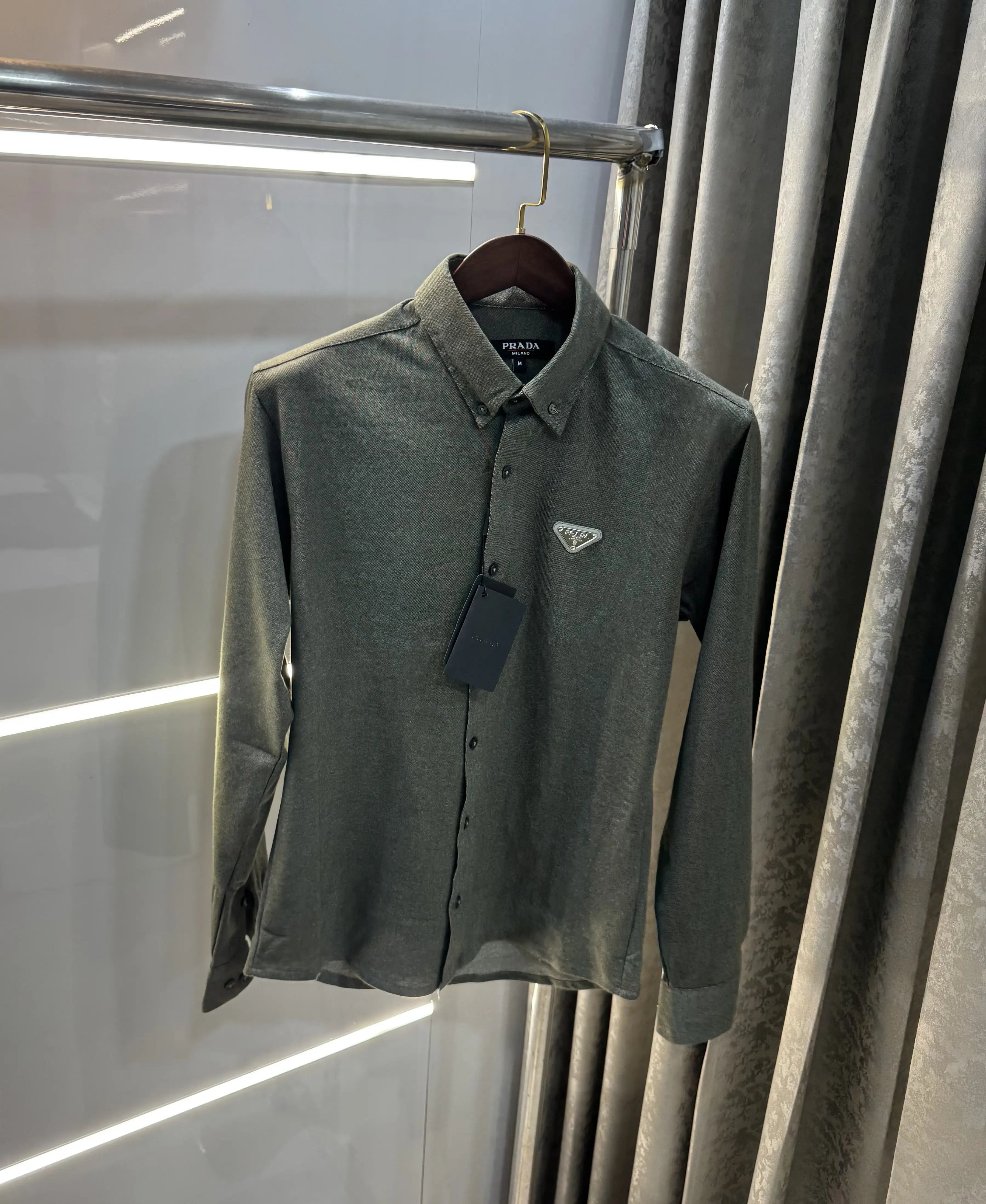 Prada Milano Olive Green Premium Shirt Secondary image