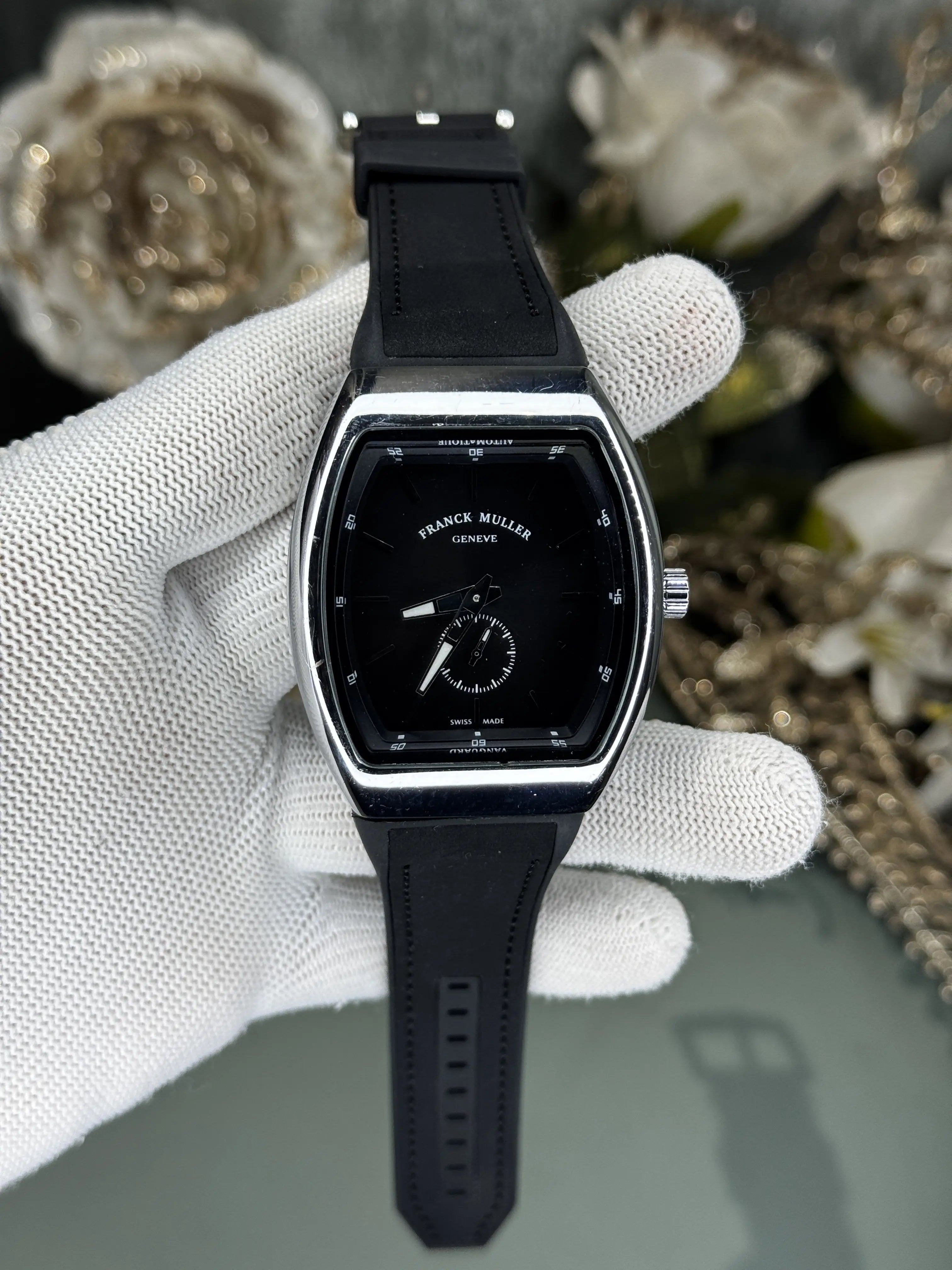 Frank  Muller Vanguard Silver Black Premium Watch