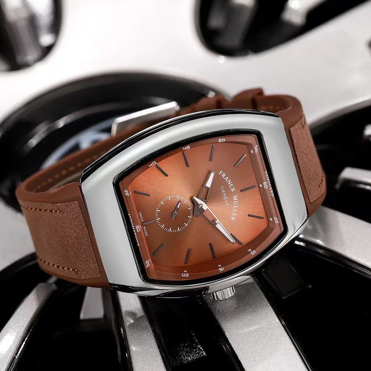 Frank  Muller Vanguard Silver Brown Premium Watch