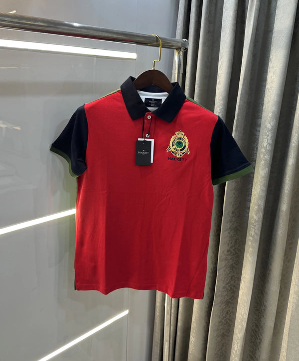 Hacket Red Logo Work Premium Polo T-Shirt
