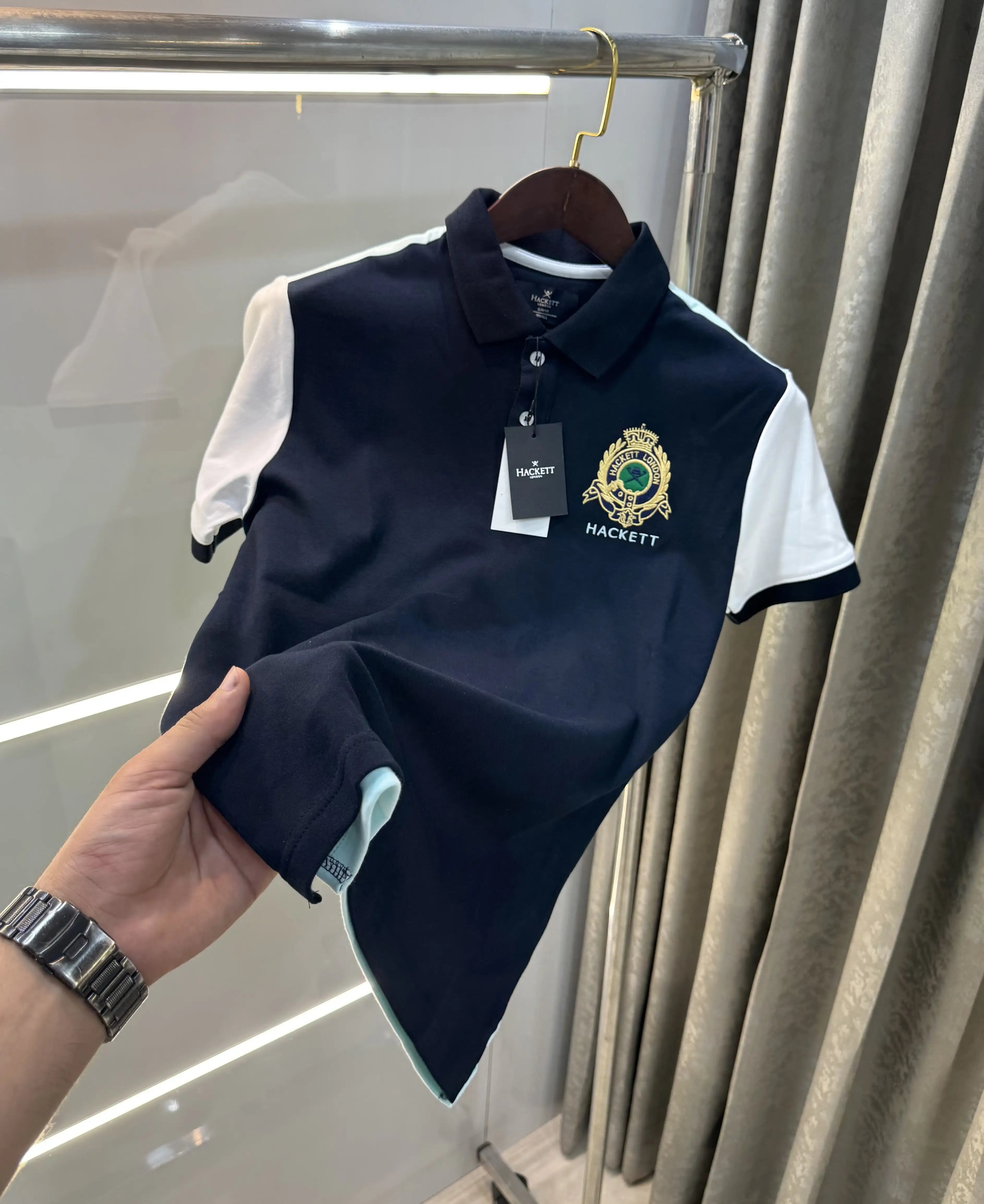 Hacket Navy Blue Logo Work Premium Polo T-Shirt Secondary image