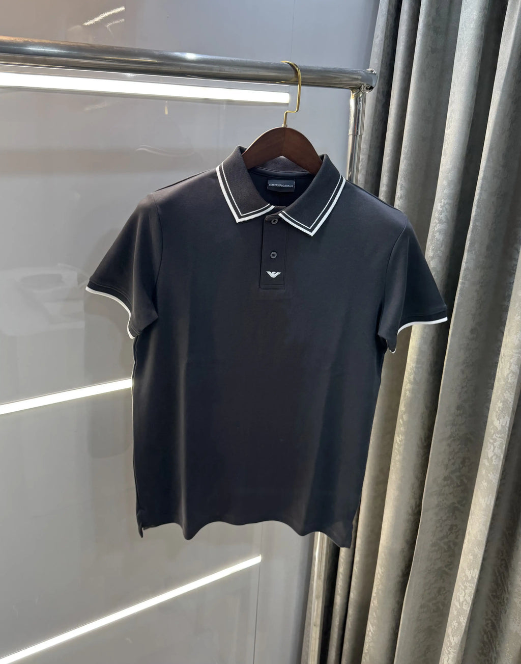 Emporio Armani Grey Premium Polo T-Shirt