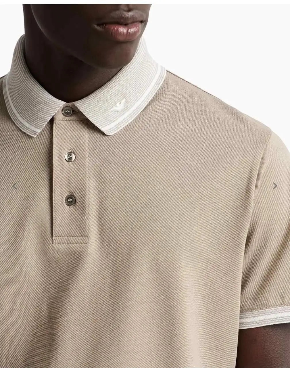 Emporio Armani Beige Premium Polo T-Shirt