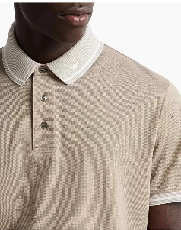 Emporio Armani Beige Premium Polo T-Shirt