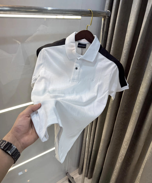 Emporio Armani White Premium Polo T-Shirt