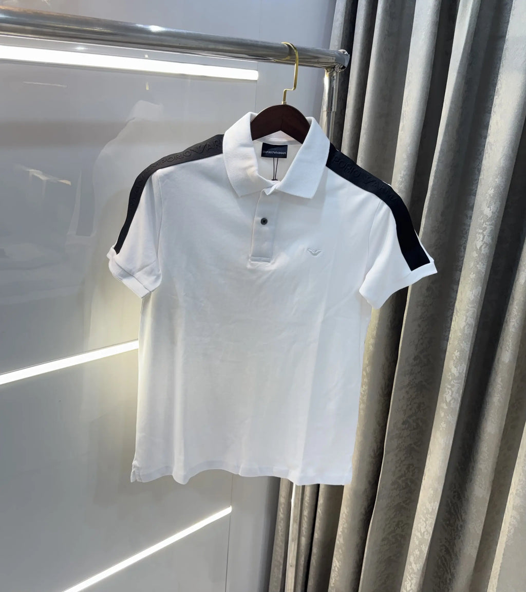 Emporio Armani White Premium Polo T-Shirt
