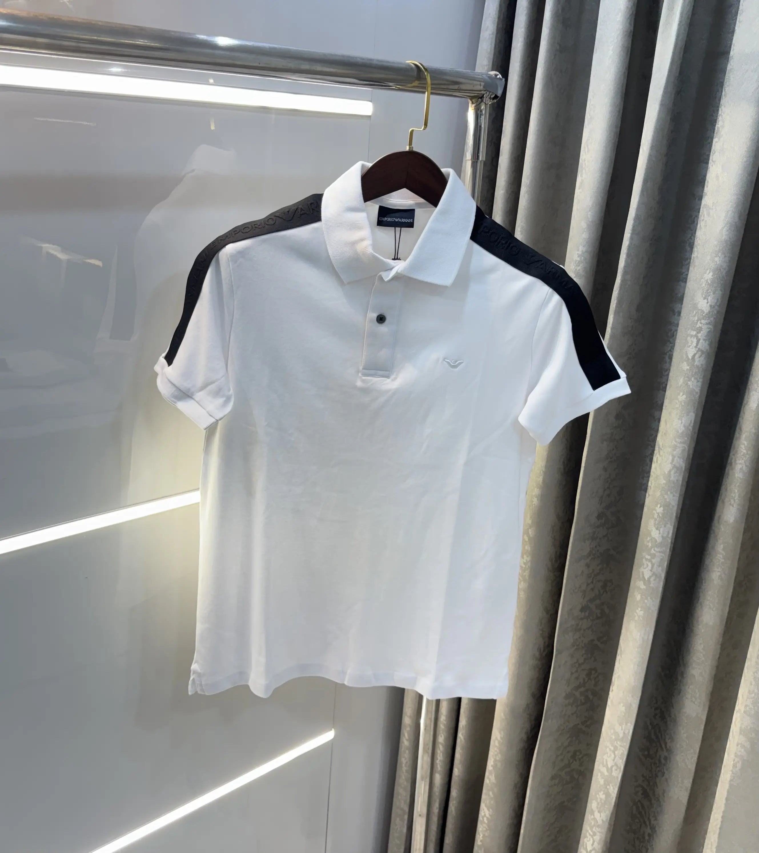 Emporio Armani White Premium Polo T-Shirt