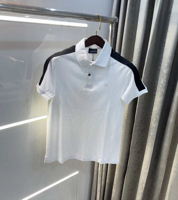 Emporio Armani White Premium Polo T-Shirt