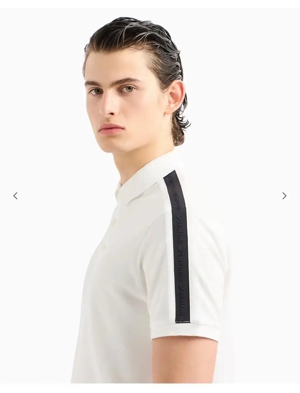 Emporio Armani White Premium Polo T-Shirt