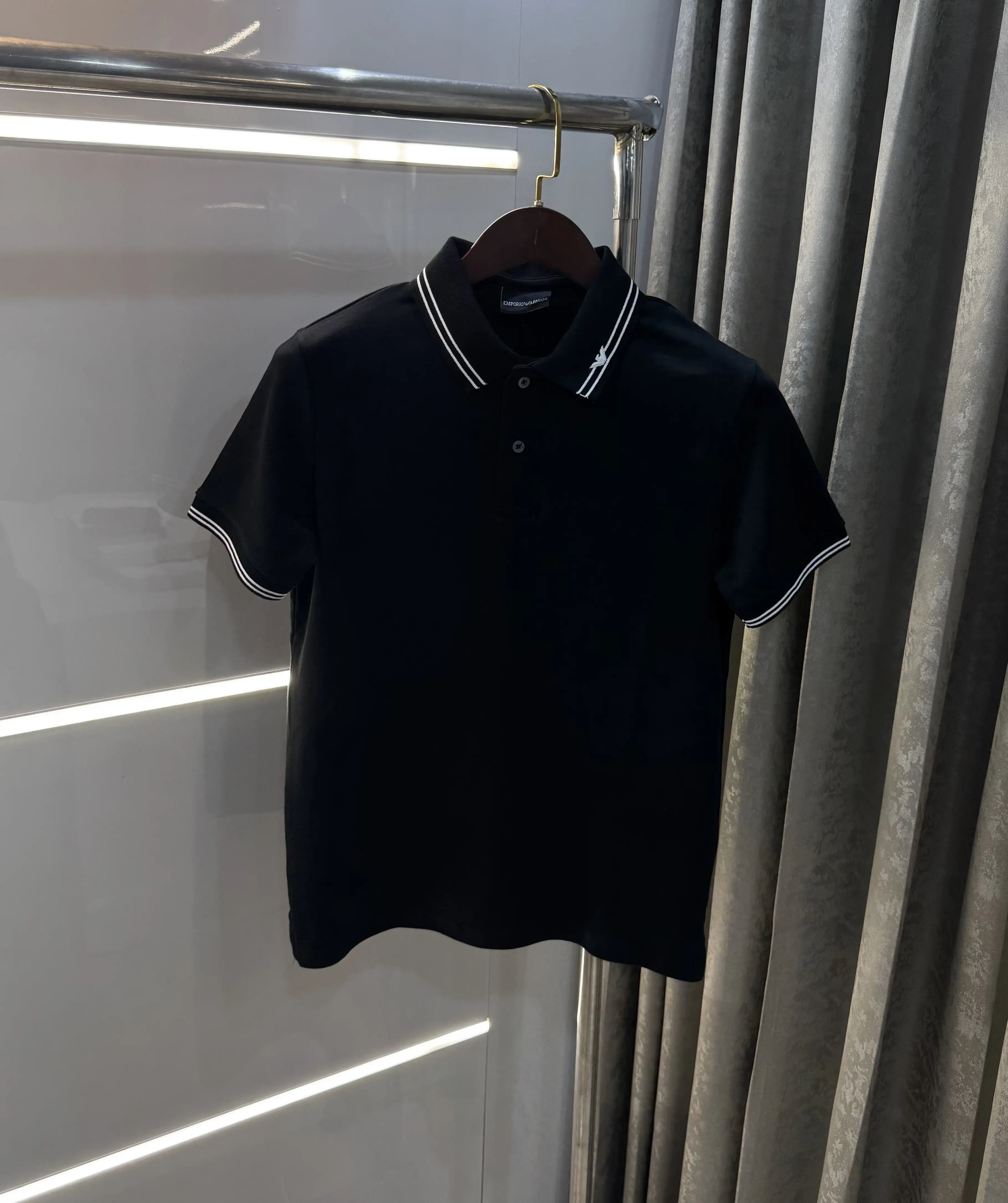 Emporio Armani Black Premium Polo T-Shirt
