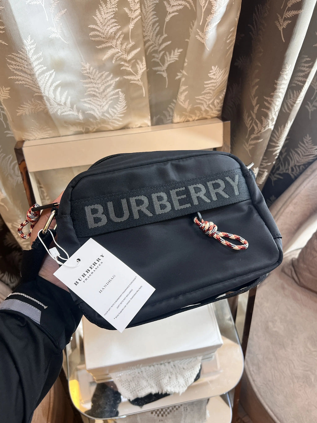BURBERRY ECONYL LOGO CROSSBODY SLING BAG WITH OG BOX CARD AND DUSTBAG