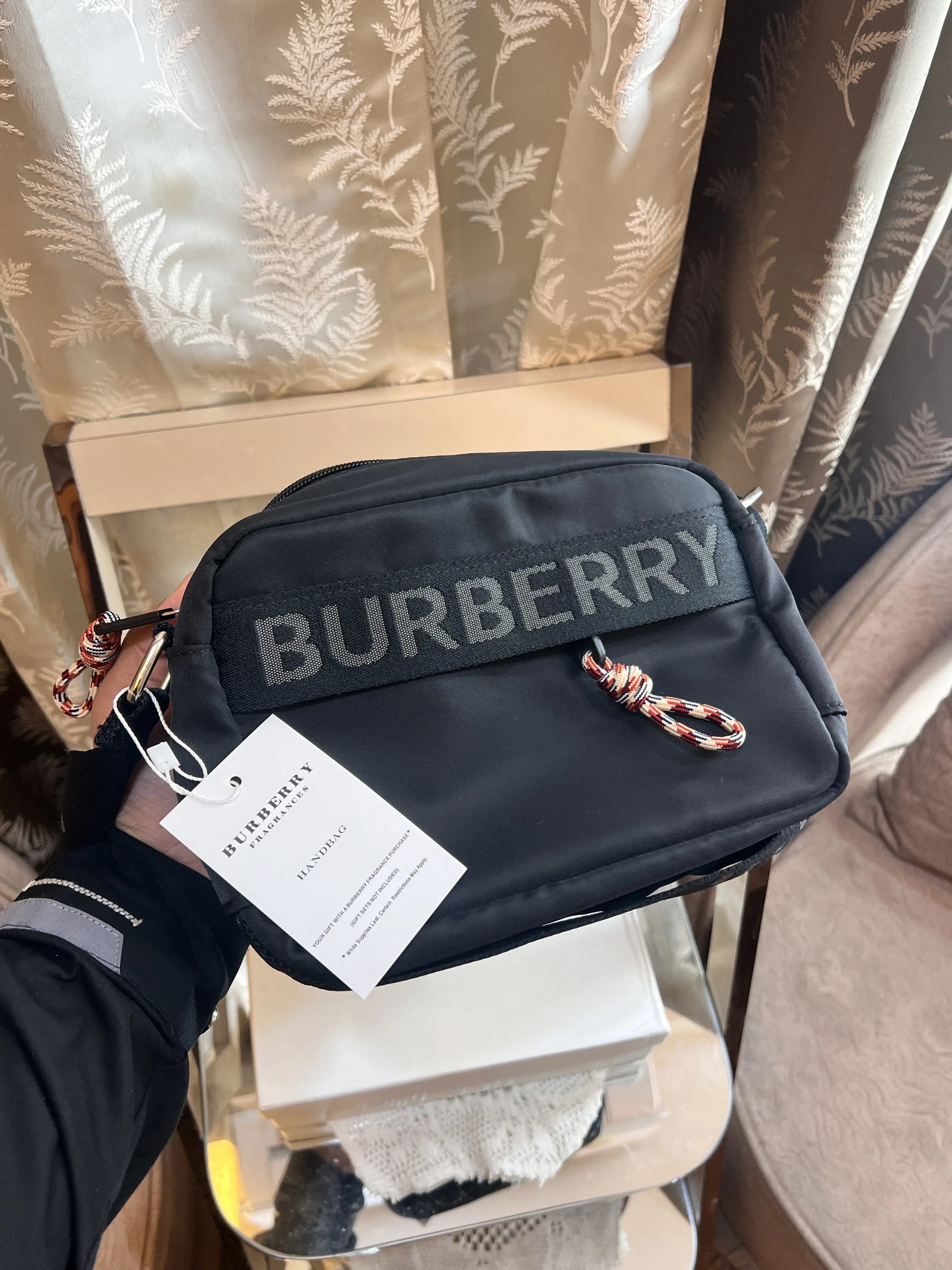 BURBERRY ECONYL LOGO CROSSBODY SLING BAG WITH OG BOX CARD AND DUSTBAG