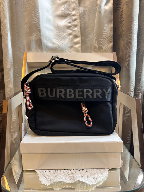 BURBERRY ECONYL LOGO CROSSBODY SLING BAG WITH OG BOX CARD AND DUSTBAG