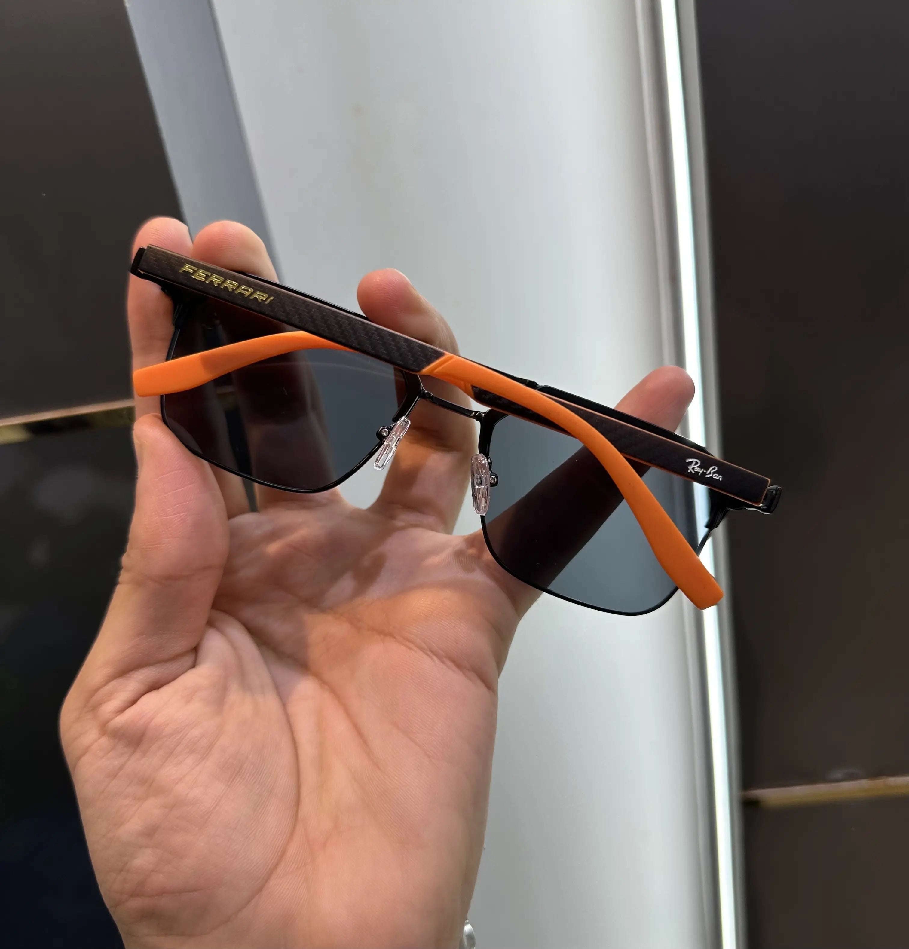 Ray Ban Orange Black Ferrari Premium Shades 04 Secondary image