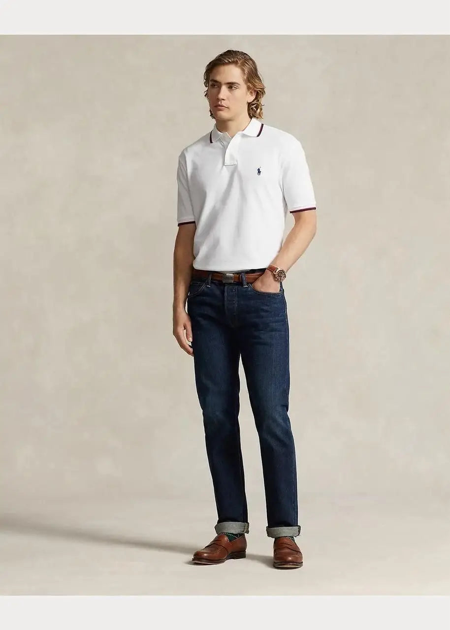 Ralph Lauren White Embroidery Logo Premium Classic Polo T-Shirt Main image