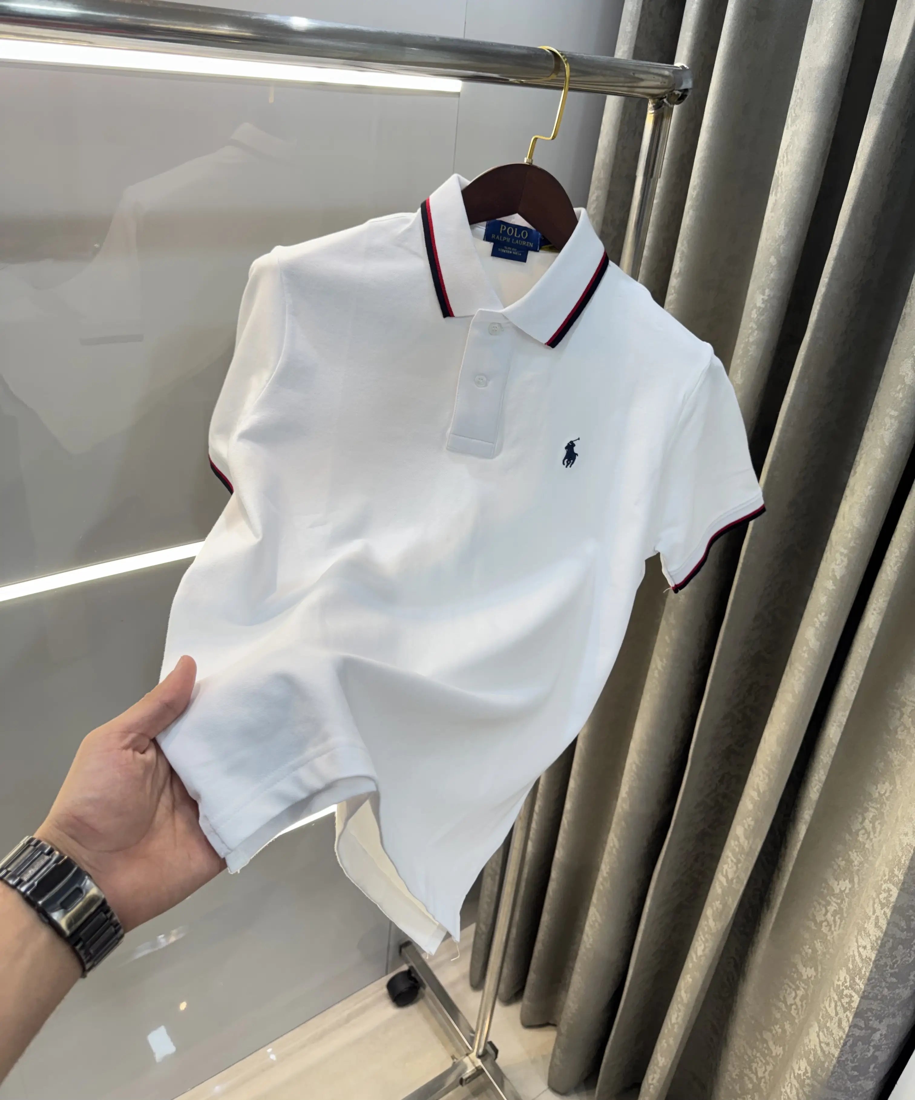 Ralph Lauren White Embroidery Logo Premium Classic Polo T-Shirt Secondary image