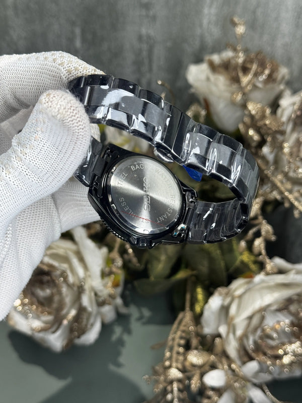 Seiko Black Blue Premium Quartz Watch