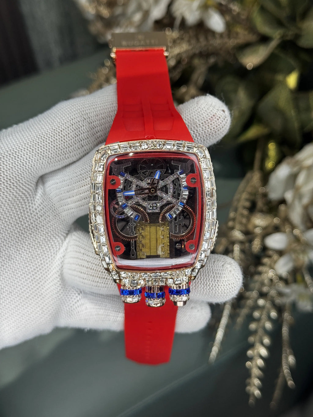 Jacob&Co. Bugatt i Diamond Copper Red Premium Quartz Watch