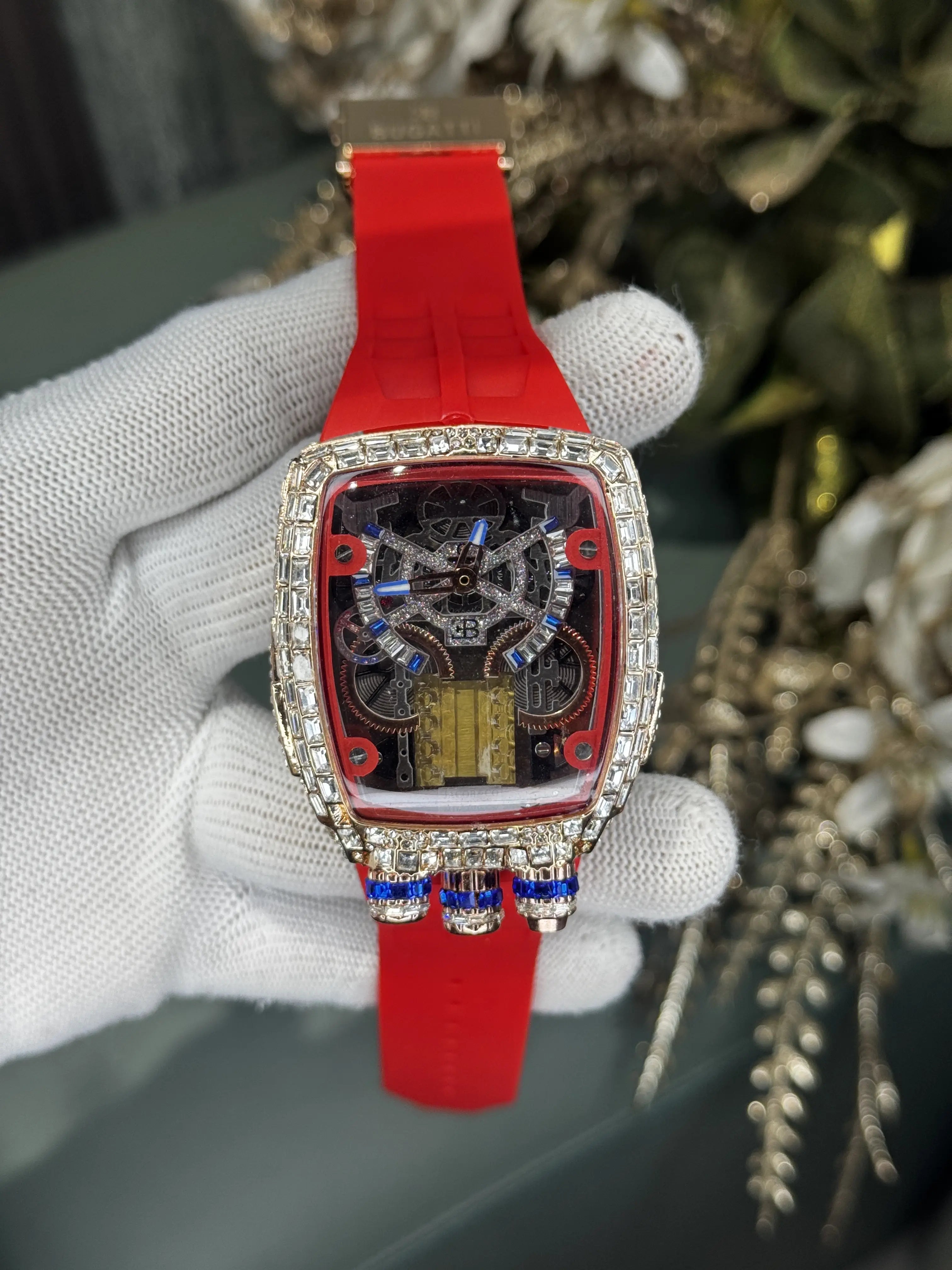Jacob&Co. Bugatt i Diamond Copper Red Premium Quartz Watch