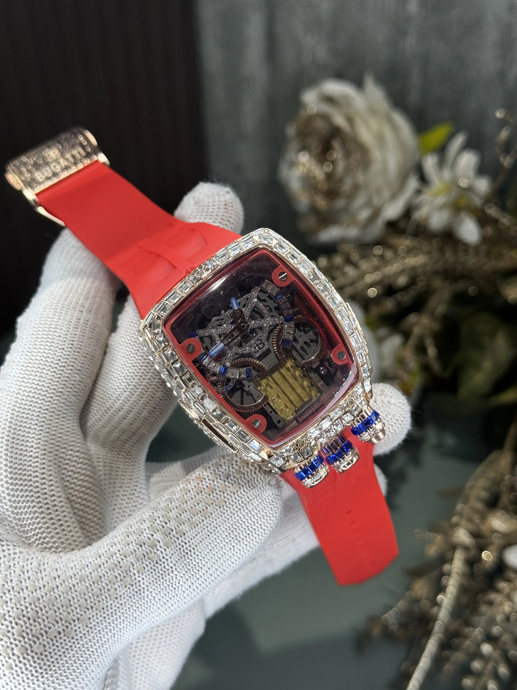 Jacob&Co. Bugatt i Diamond Copper Red Premium Quartz Watch