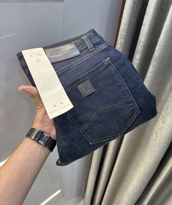 Armani Exchange Greenish Imported Hyperflex Denim