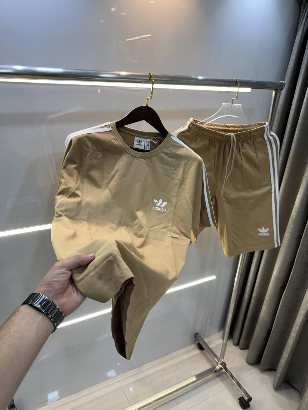 Adida s Beige Premium Oversized Cord Set