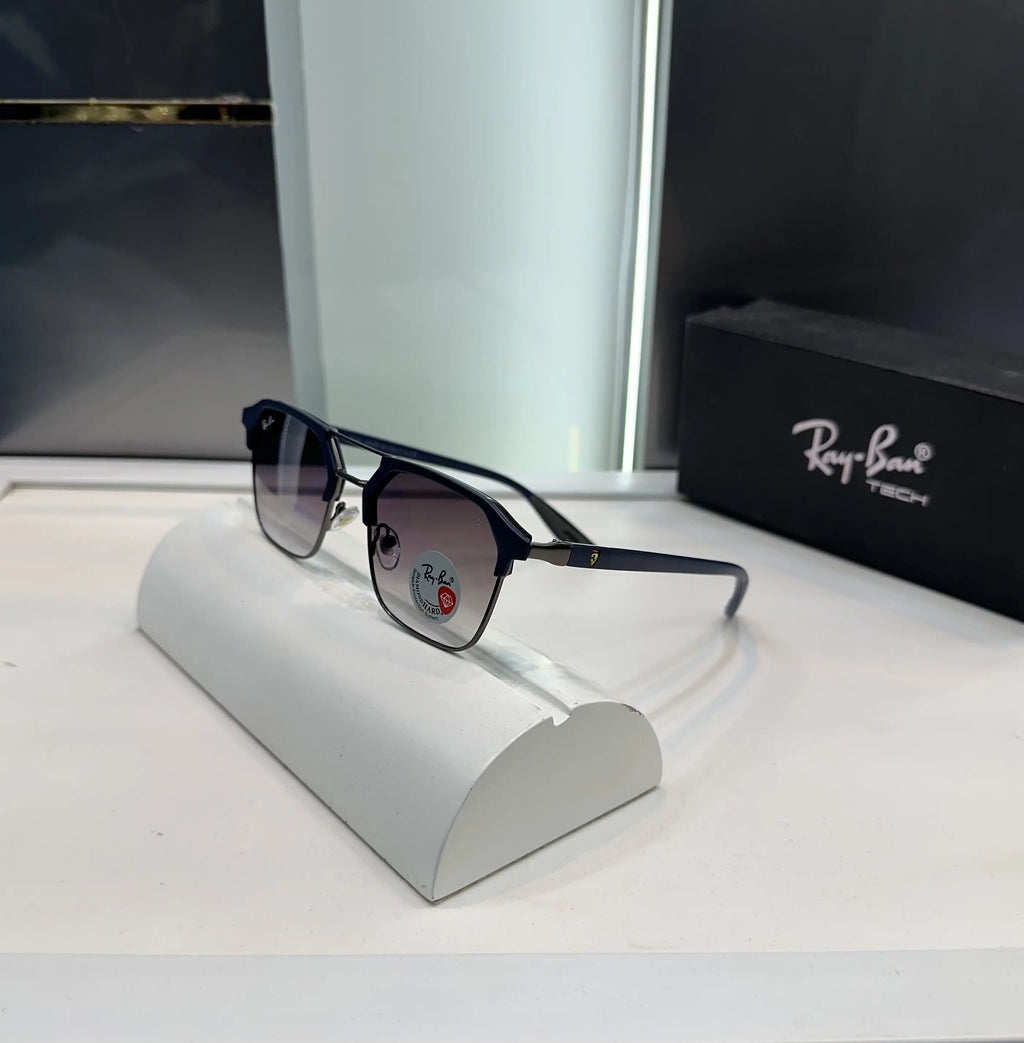 Ray Ban Matt Blue Shaded Lens Premium Lens 04