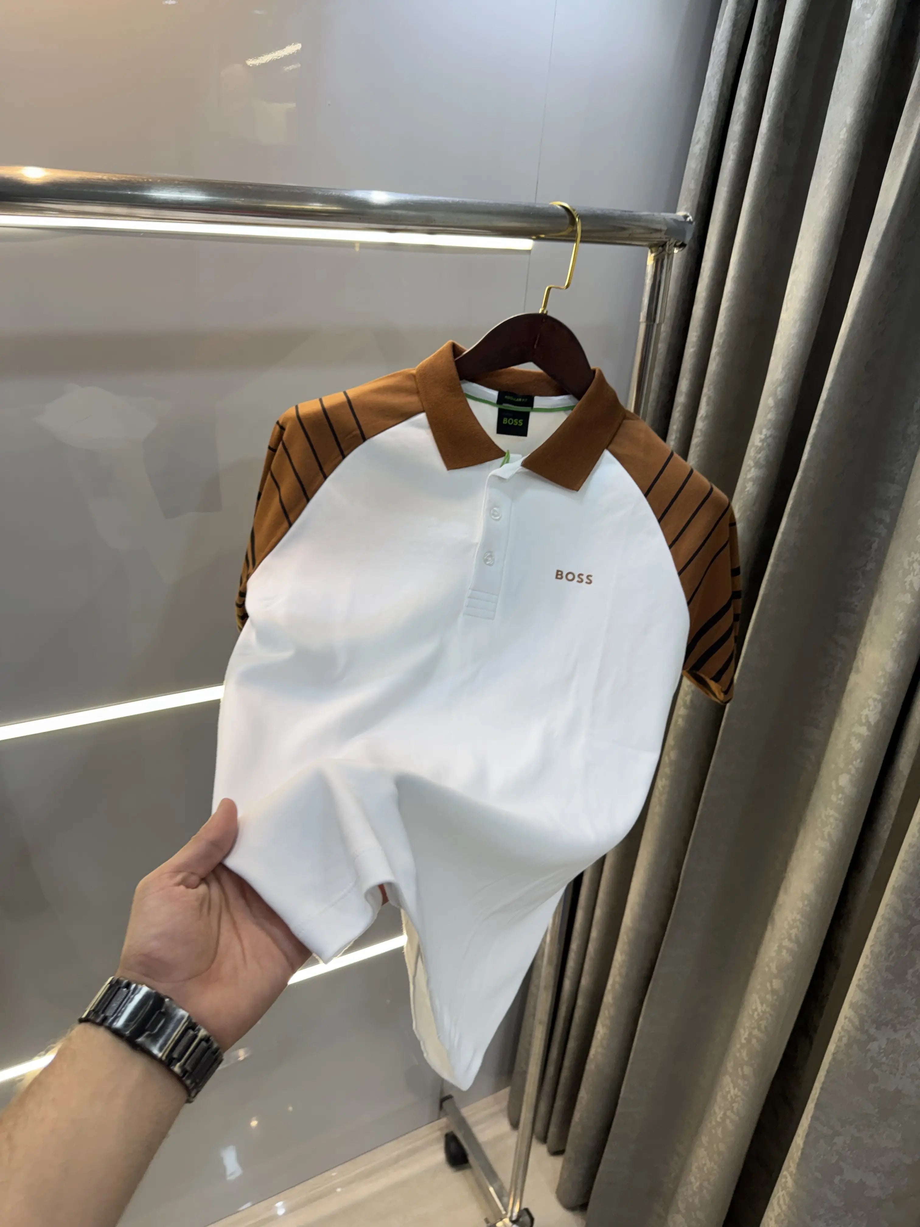 Hugo  Boss White Premium Polo T-shirt