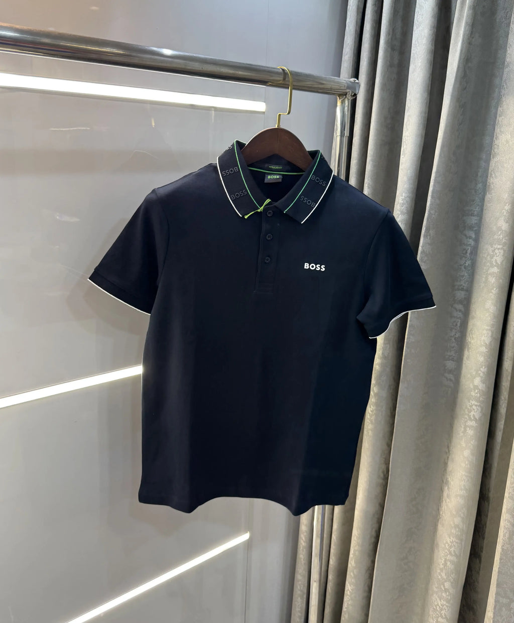 Hugo Boss Navy Blue Premium Polo T-shirt