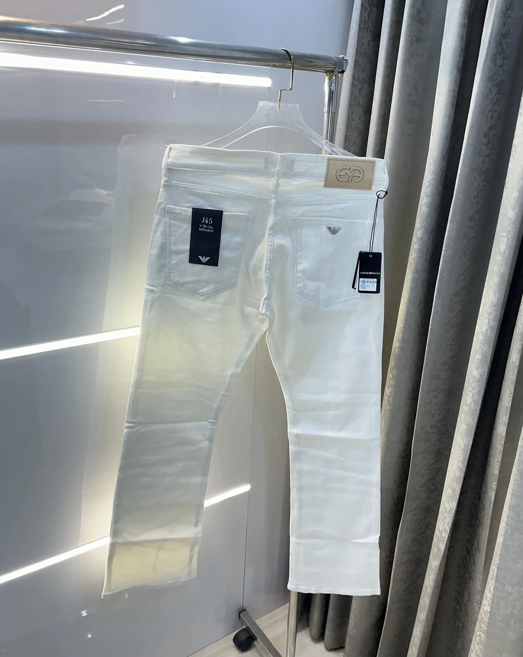 Emporio Armani White Imported BootCut  Denim