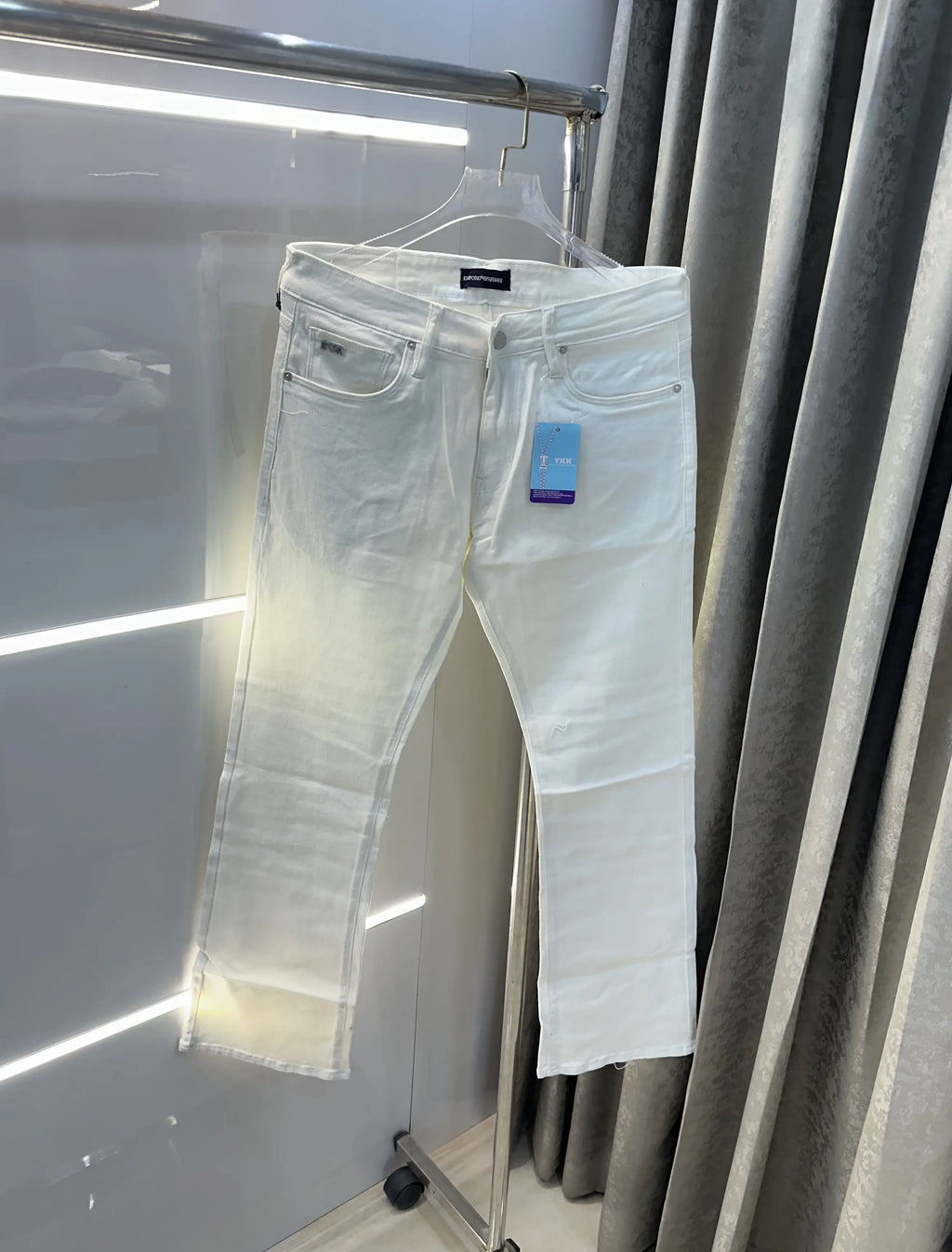 Emporio Armani White Imported BootCut  Denim