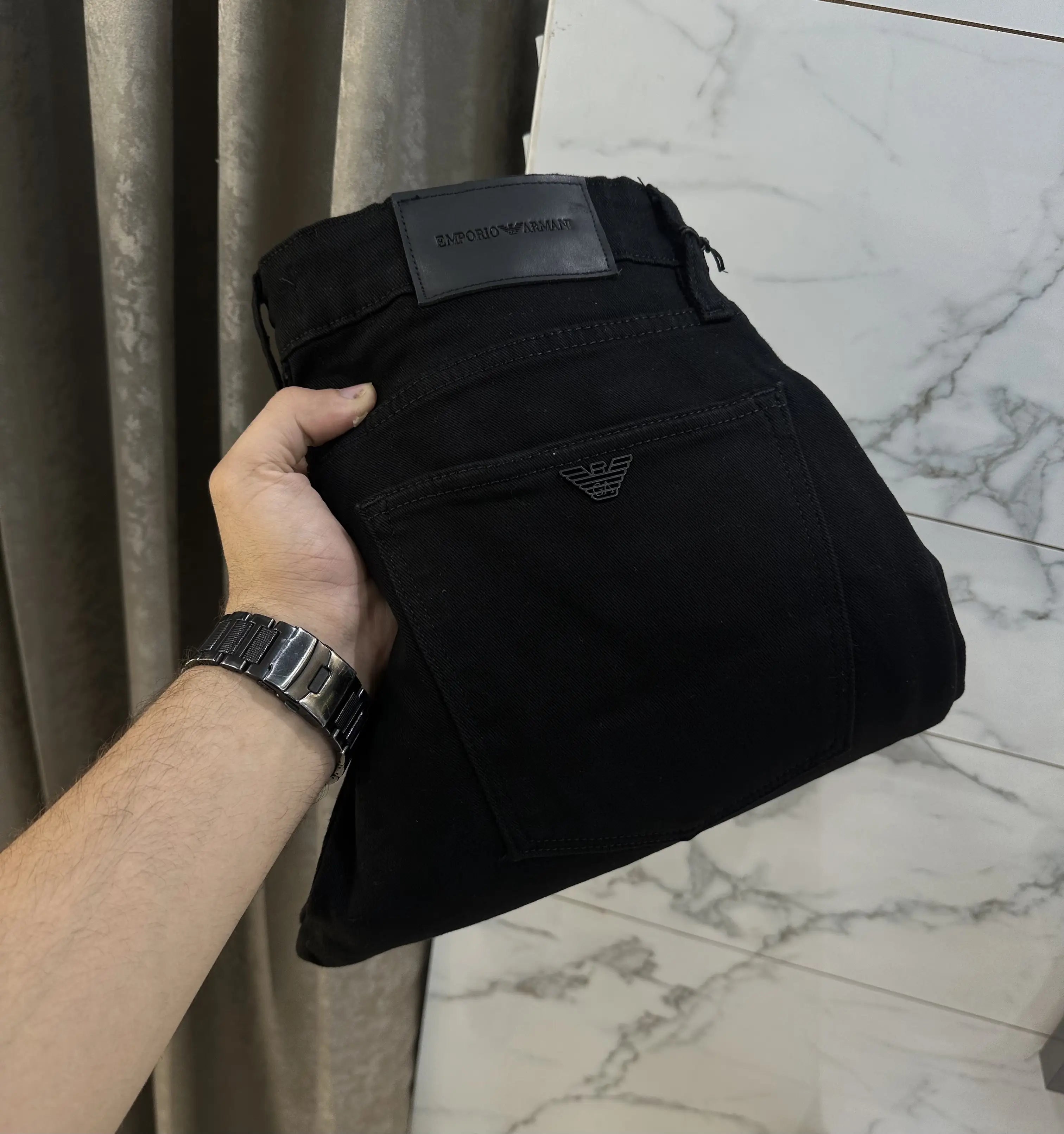 Emporio Armani Jet Black Imported BootCut  Denim