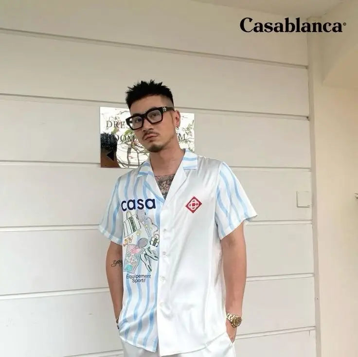 Casablanca White Premium Loose Fit Shirt
