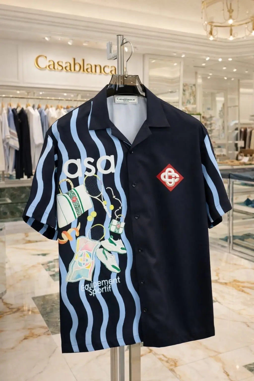 Casablanca Black Premium Loose Fit Shirt