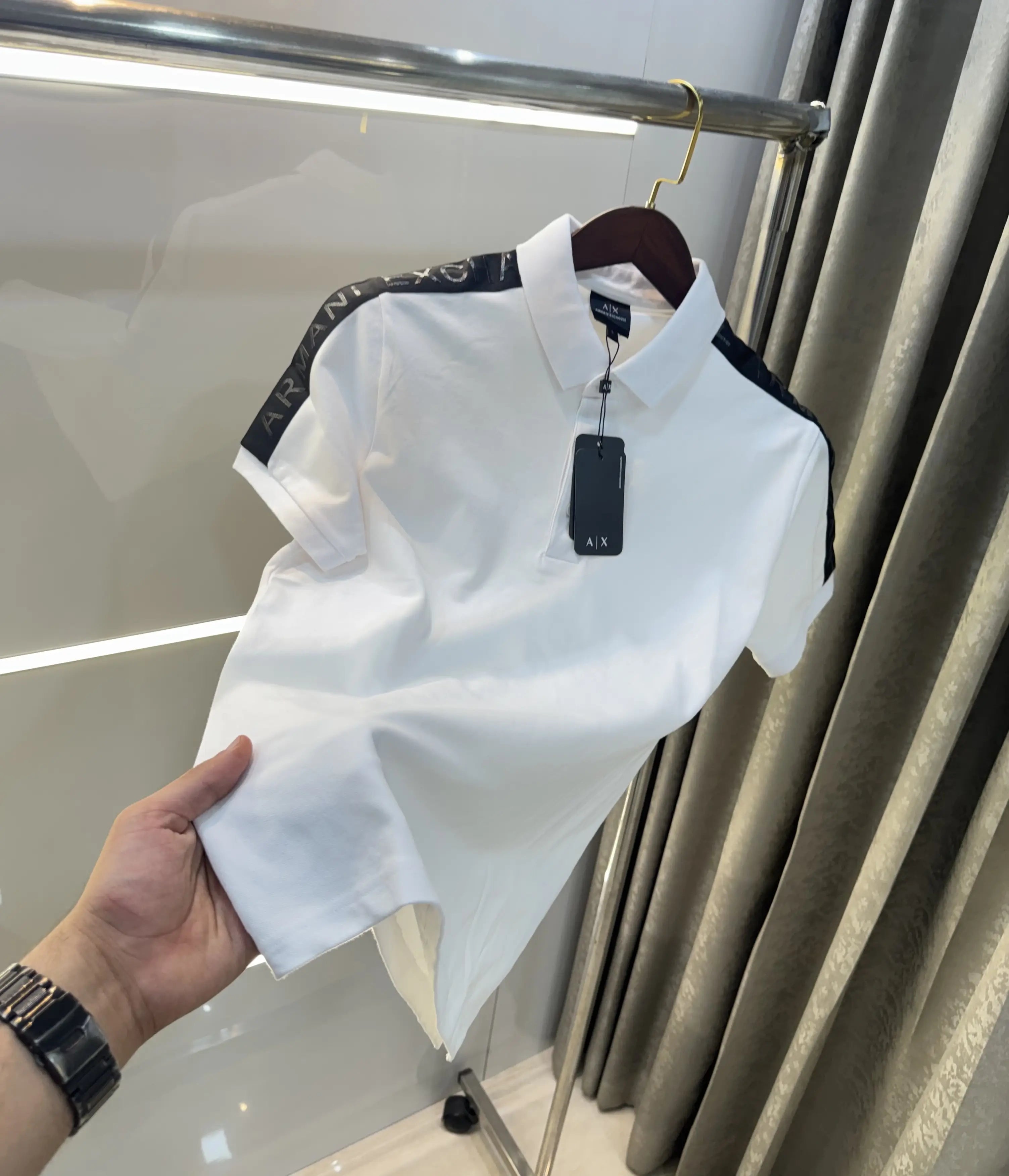 Arman i Exchange White Logo Work Premium Polo T-Shirt Secondary image