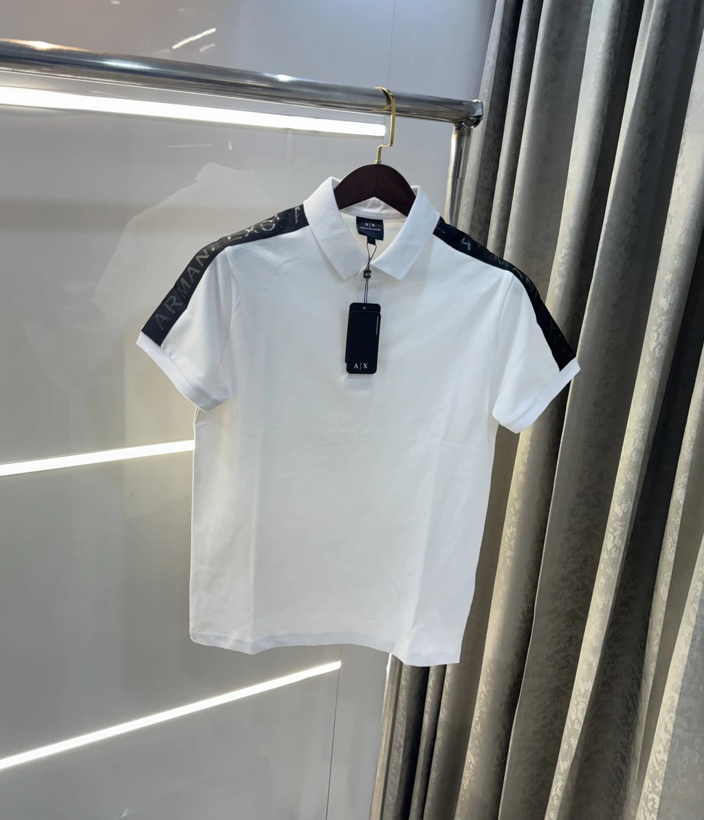 Arman i Exchange White Logo Work Premium Polo T-Shirt