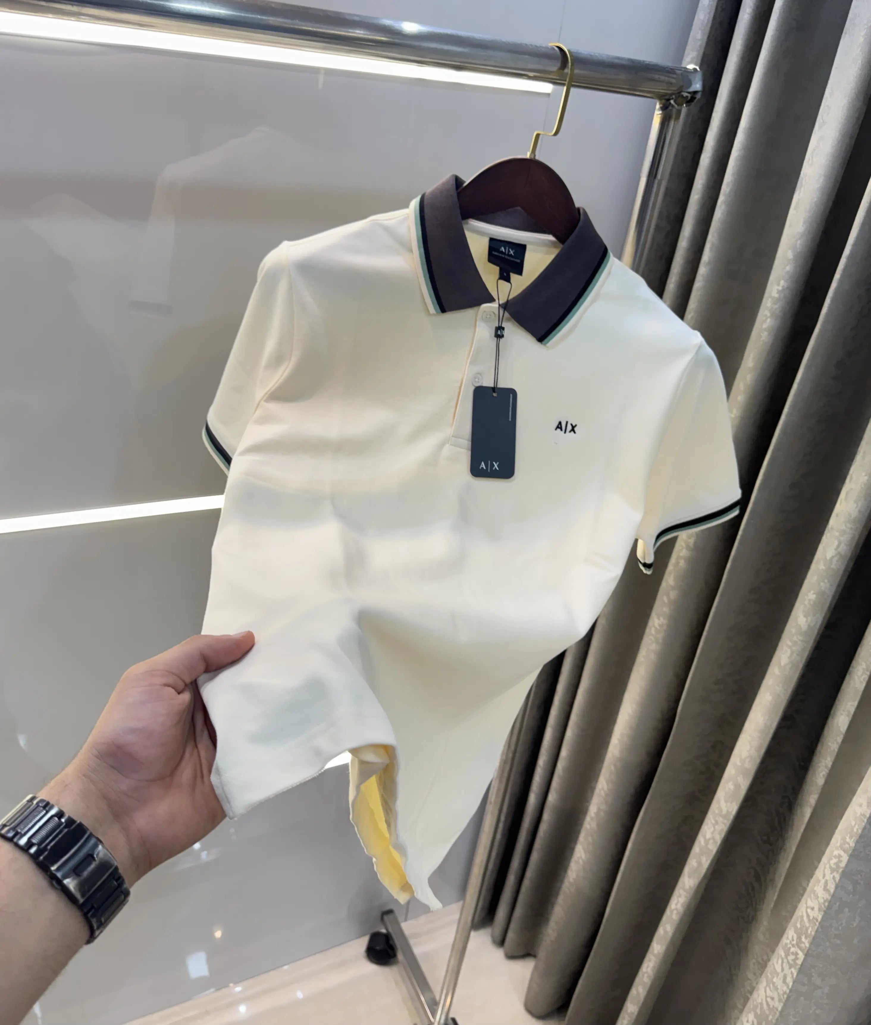 Arman i Exchange Cream Logo Work Premium Polo T-Shirt Secondary image