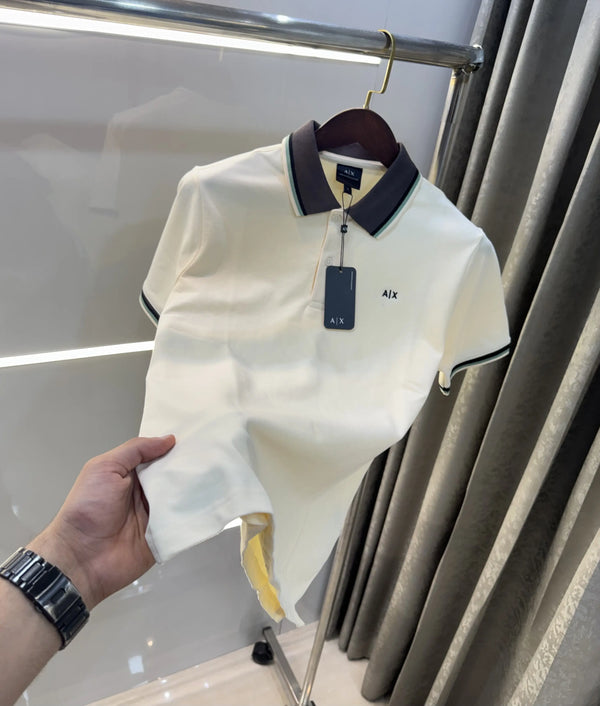Arman i Exchange Cream Logo Work Premium Polo T-Shirt