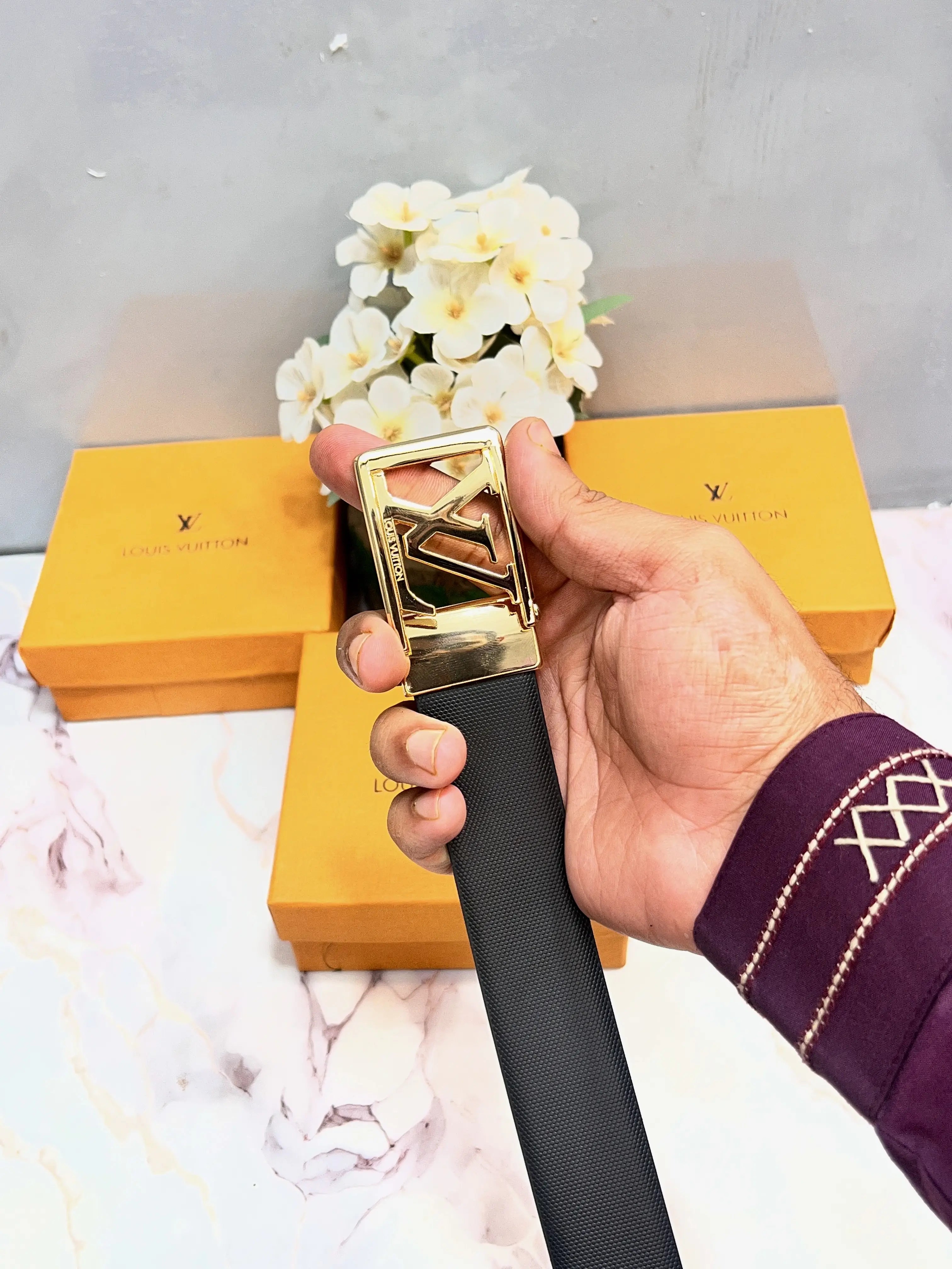 LV LOUIS VUITTON IMP PREMIUM QUALITY REVERSIBLE BELTS WITH OG BOX LV-216 Secondary image