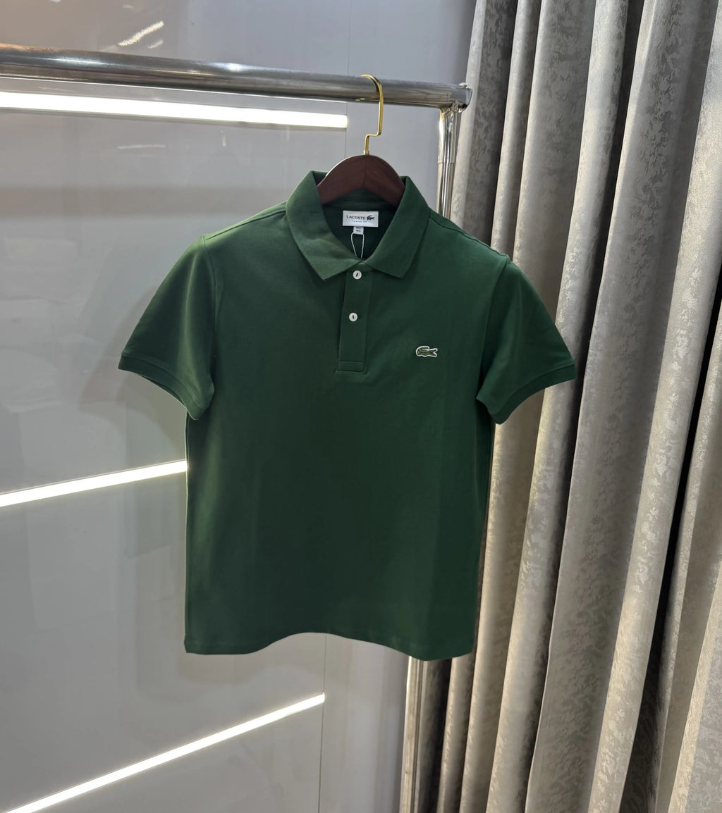 Lacost e Olive Embroidery Logo Premium Polo T-Shirt