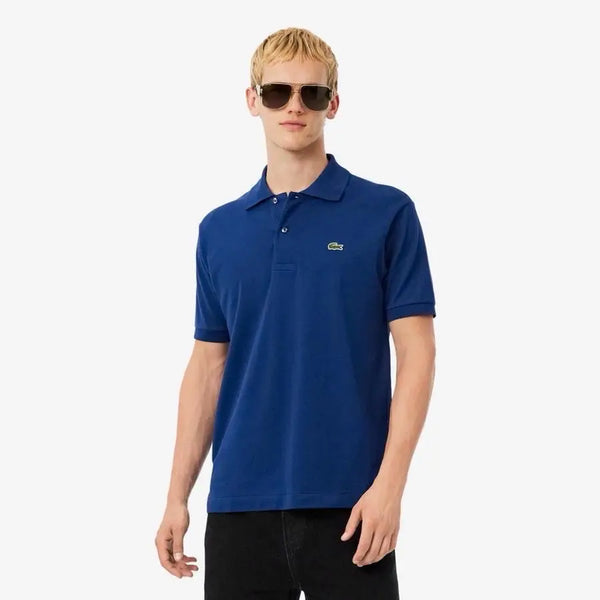Lacost e Petrol Blue Embroidery Logo Premium Polo T-Shirt